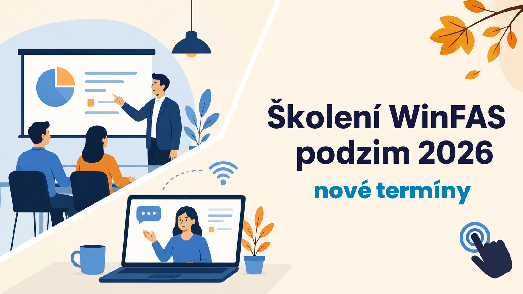 Termíny podzimních školení 2026. Více informací na stránkách skoleni.okfas.cz